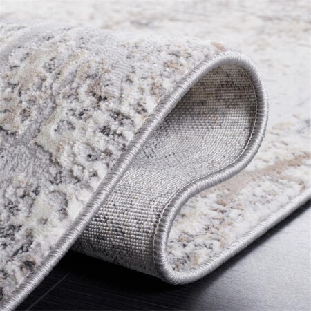 Safavieh 6 ft. 7 in. x 6 ft. 7 in. Vogue Power Loomed Gray & Ivory Round Rug VGE150F-7R